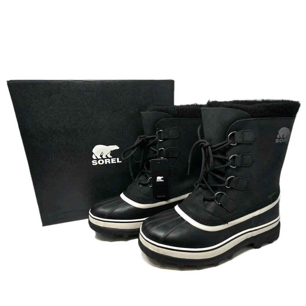 Sorel Caribou Men's Waterproof Insulated Winter Boots -40° Black Stone Size 10